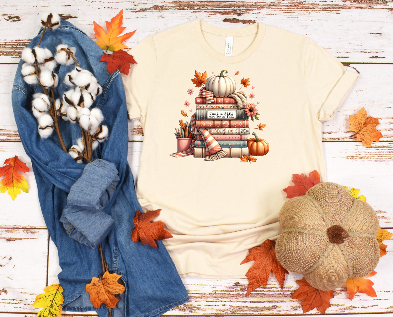 Books, Just a girl who loves fall Season Shirt or Sweater