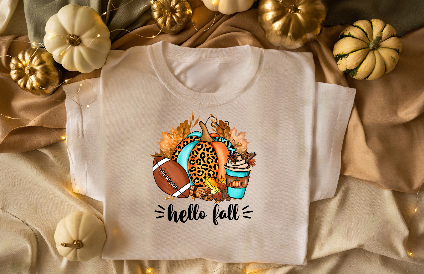 Hello Fall, Football Shirt or Sweater