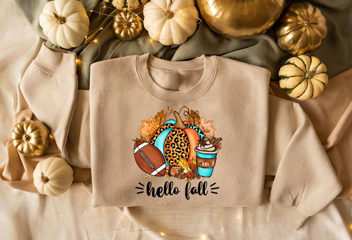 Hello Fall, Football Shirt or Sweater