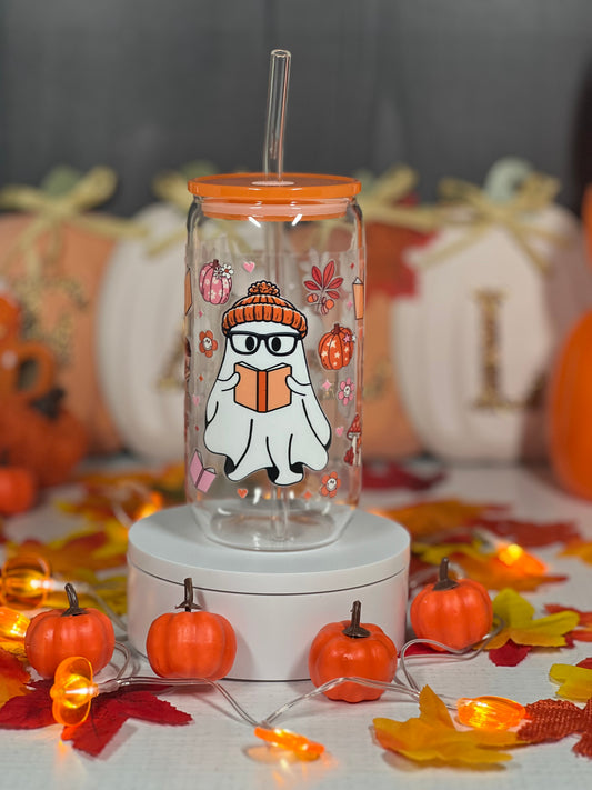 Fall Ghostie Readers Glass Cup